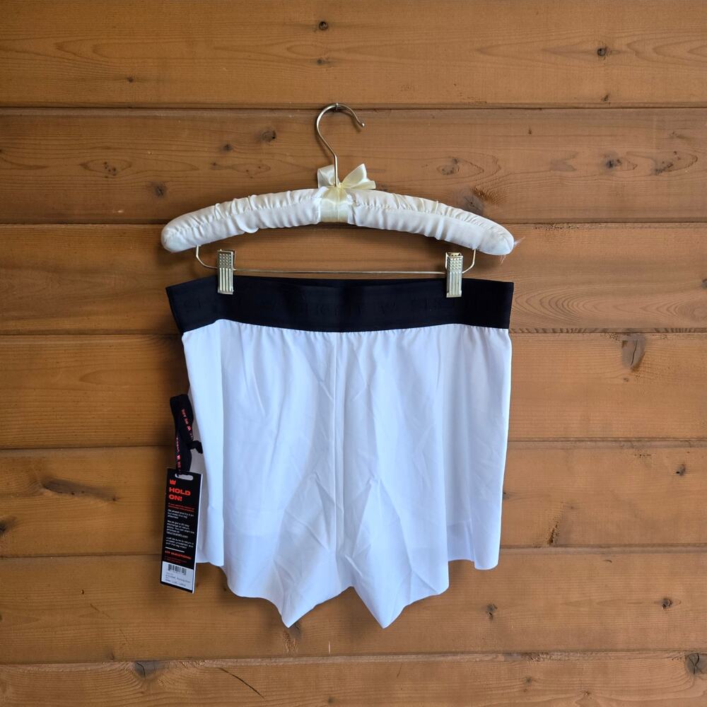Shefit Luxe Running Shorts NWT L White Butterfly Athleisure Workout Yoga Gym - Picture 3 of 6